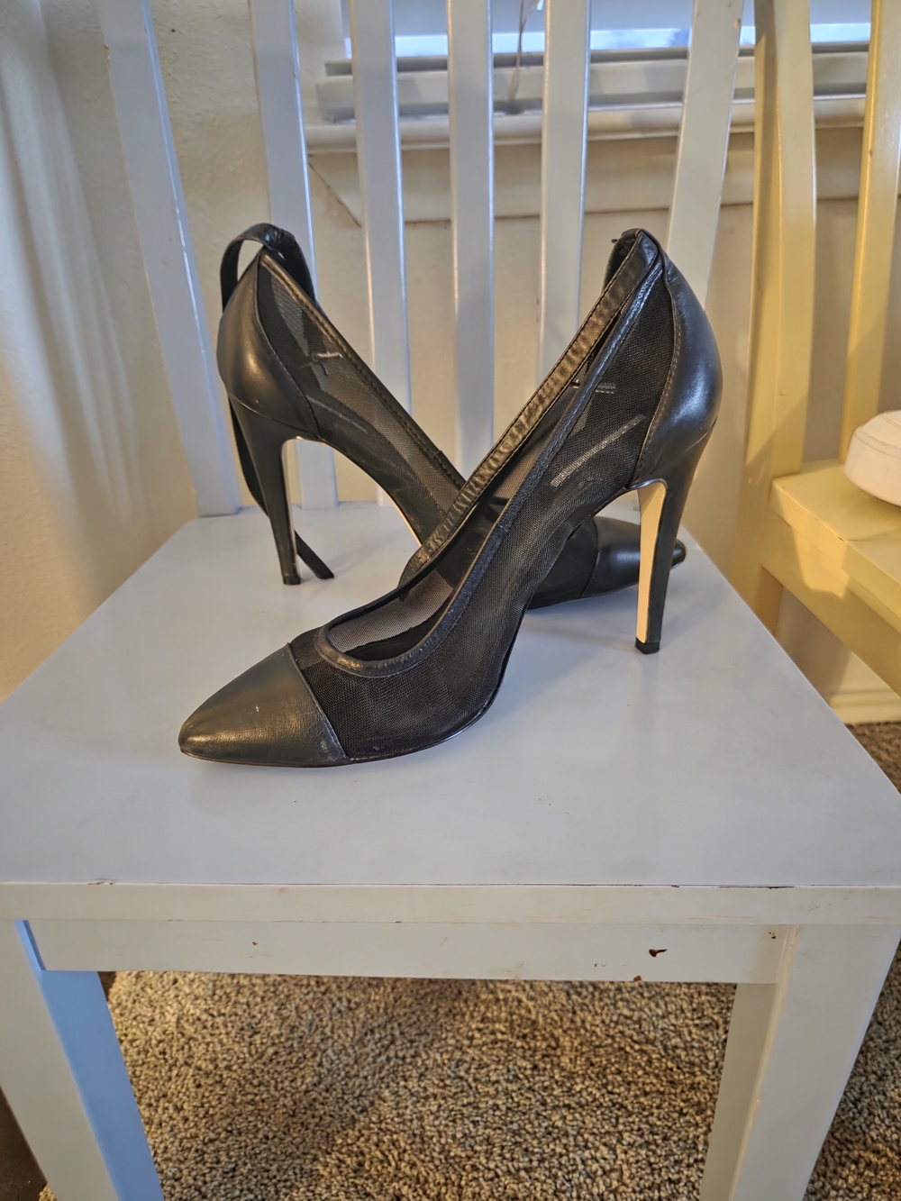 Black Pointed-Toe High Heel Pumps - Women's